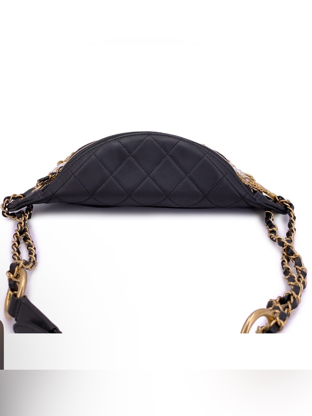 CHANEL All about chains waist belt Black Quilted belt bum bag - Picture 7 of 15